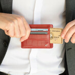 Croc Style Minimalist Wallet // Red