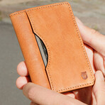 Long Slim Wallet // Vegetable Tanned Leather // Caramel