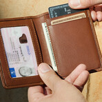 Long Slim Wallet // Vegetable Tanned Leather // Cognac