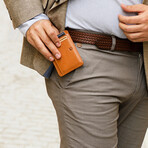 Front Pocket ID Wallet // Vegetable Tanned Leather // Caramel