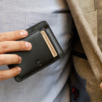 Front Pocket ID Wallet // Vegetable Tanned Leather // Black