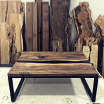 River Series Coffee Table // Walnut + Black Epoxy