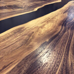 River Series Coffee Table // Walnut + Black Epoxy