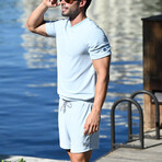 Sky Men's T-Shirt Terry // Blue (L)