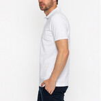 Keith Short Sleeve Polo Shirt // White (M)