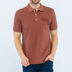 Short Sleeve Polo Shirt // Brown (S)