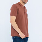 Short Sleeve Polo Shirt // Brown (M)