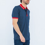 Simon Short Sleeve Polo Shirt // Navy (L)