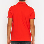 Sean Short Sleeve Polo Shirt // Red (L)