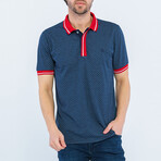 Simon Short Sleeve Polo Shirt // Navy (L)