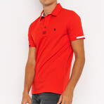 Sean Short Sleeve Polo Shirt // Red (XL)