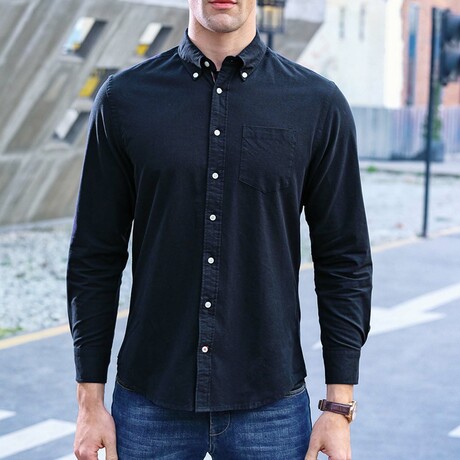 Dwayne Shirt // Dark Blue (XS)