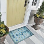 Yuma Southwest Persian Non-Skid Rug // Blue (1'8" x 2'6" Accent Rug)