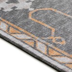 Yuma Southwest Persian Non-Skid Rug // Gray (1'8" x 2'6" Accent Rug)