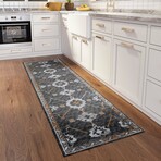 Yuma Southwest Persian Non-Skid Rug // Gray (1'8" x 2'6" Accent Rug)