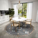 Yuma Southwest Persian Non-Skid Rug // Gray (1'8" x 2'6" Accent Rug)