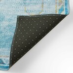 Yuma Southwest Persian Non-Skid Rug // Blue (1'8" x 2'6" Accent Rug)