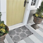 Yuma Geometric Cirlces Non-Skid Rug // Shadow (1'8" x 2'6" Accent Rug)