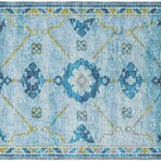 Yuma Southwest Persian Non-Skid Rug // Blue (1'8" x 2'6" Accent Rug)