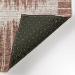 Yuma Geometric Cirlces Non-Skid Rug // Brown (1'8" x 2'6" Accent Rug)