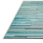Yuma Modern Stripe Non-Skid Rug // Turquoise (1'8" x 2'6" Accent Rug)