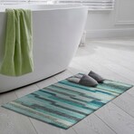 Yuma Modern Stripe Non-Skid Rug // Turquoise (1'8" x 2'6" Accent Rug)