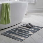 Yuma Modern Stripe Non-Skid Rug // Gray (1'8" x 2'6" Accent Rug)