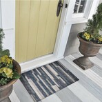 Yuma Modern Stripe Non-Skid Rug // Gray (1'8" x 2'6" Accent Rug)