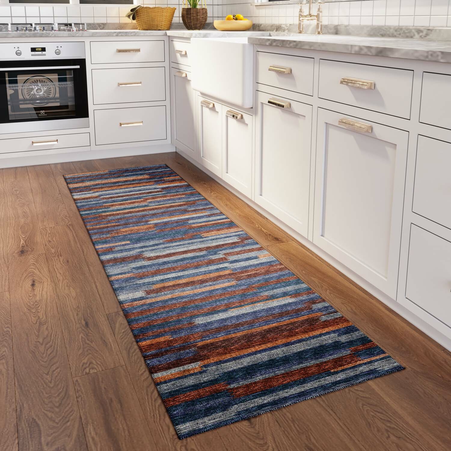 Yuma Modern Stripe NonSkid Rug // Landscape (3' x 5' Area Rug