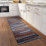 Yuma Modern Stripe Non-Skid Rug // Landscape (1'8" x 2'6" Accent Rug)