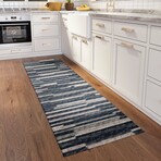 Yuma Modern Stripe Non-Skid Rug // Gray (1'8" x 2'6" Accent Rug)