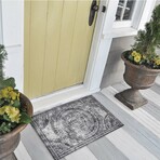 Yuma Modern Medallion Non-Skid Rug // Gray (1'8" x 2'6" Accent Rug)