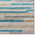 Yuma Modern Stripe Non-Skid Rug // Blue (1'8" x 2'6" Accent Rug)