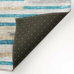 Yuma Modern Stripe Non-Skid Rug // Blue (1'8" x 2'6" Accent Rug)