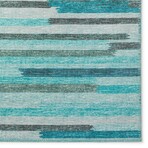 Yuma Modern Stripe Non-Skid Rug // Turquoise (1'8" x 2'6" Accent Rug)