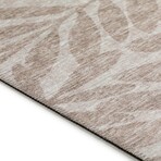 Yuma Tropical Leaves Non-Skid Rug // Taupe (1'8" x 2'6" Accent Rug)