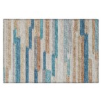 Yuma Modern Stripe Non-Skid Rug // Blue (1'8" x 2'6" Accent Rug)