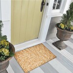 Yuma Tropical Leaves Non-Skid Rug // Gilded (1'8" x 2'6" Accent Rug)