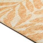 Yuma Tropical Leaves Non-Skid Rug // Gilded (1'8" x 2'6" Accent Rug)