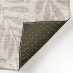 Yuma Tropical Leaves Non-Skid Rug // Taupe (1'8" x 2'6" Accent Rug)