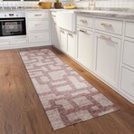 Yuma Contemporary Geometric Non-Skid Rug // Tan (1'8" x 2'6" Accent Rug)