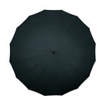 Windproof Walking Umbrella + Curved Handle // 40"Ø // Black