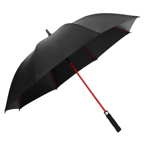 Automatic Wind-Resistant Golf Umbrella // 47"Ø // Black + Red