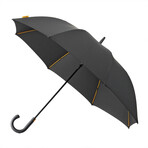 Large Walking Umbrella // Automatic Opening System // 49"⌀ // Black + Orange
