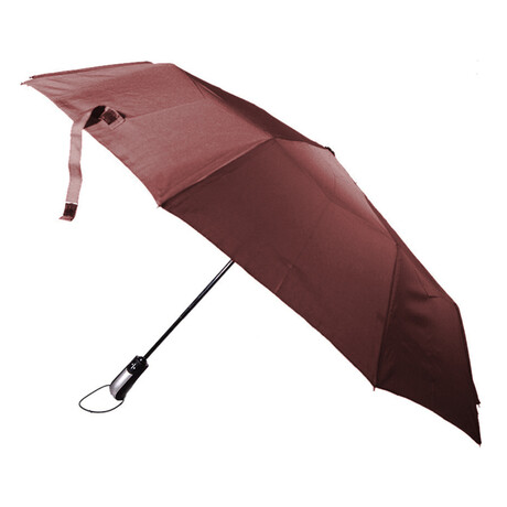 Compact Automatic Folding Umbrella // 41"Ø // Bordeaux + Black