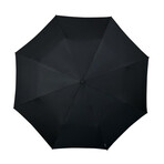 MiniMax Automatic Windproof Folding Umbrella + Wood Handle // 39"Ø // Black