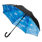 Large Double-Canopy Automatic Golf Umbrella // Sky + Clouds Interior Design // 47"⌀