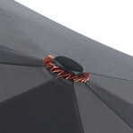 Windproof Automatic Folding Umbrella // 39"Ø // Gray + Double Copper Cloth