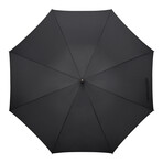 Long Manual Golf Umbrella + Wood Handle // 42"Ø // Black