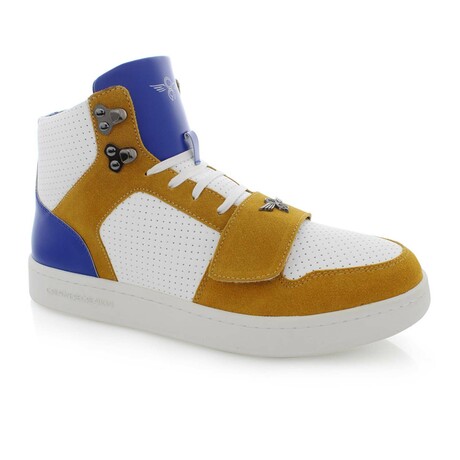 Cesario Lux Sneakers // White + Gold + Purple (US: 6)